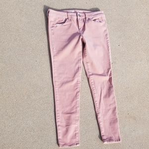 American eagle sz 8 jegging sateen blush jeans